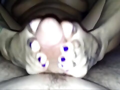 сексуальный синий окрашенные пальцы футджоб