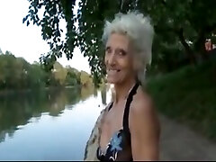 Ugly French Mature gets anal