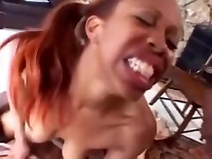 Black Cheerleader Takes 2 Cocks