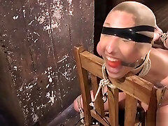 Waxed slave franceska james finger back arch hogtie
