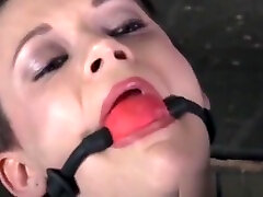 Ball Gagged Bdsm Sub Pussy Caned