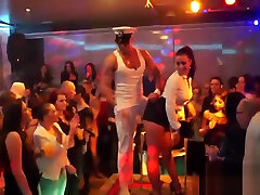 Naughty cuties get absolutely wild and stripped at hardcore party
