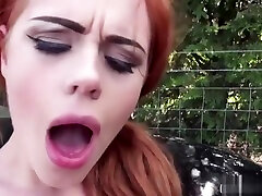 Red head babe wraps her mom soak pussy around cock