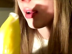 sexy mund gags auf banane