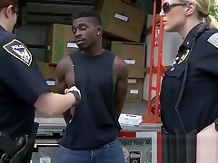 Suspect is approached by horny milf cops who take shemal massage sexy of his BBC