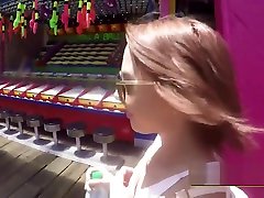 Horny PETITE CAUGHT getting fucked by cock twice her size