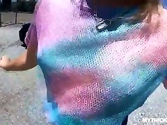 PAWG oiled teen goes up and down on a big cock
