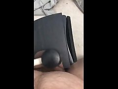 smashing balls with mallet