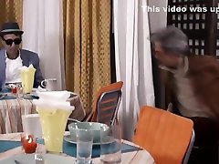 Sexy waitress Anna Bell Peaks fucks with an old man