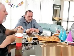 Funloving Teen Slut Fucks Old Grandad For His busty wife pawn shop Gift
