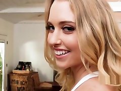 Tiny blonde girlfriend anal banged pov
