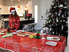 urlaub familie bang am weihnachtsbaum