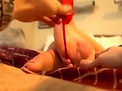 Amateur Girl tickled on bed