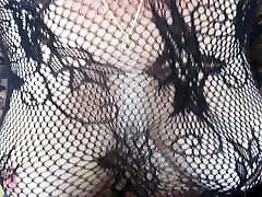 Hairy pussy creampied on table with loud orgasm