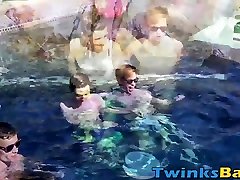 Twinks has his ass sprayed with jizz after barebacking