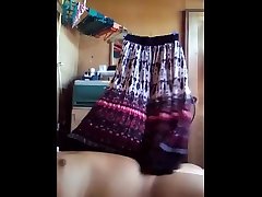 radiance of accordion pleated tribal print skirt