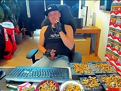 smoke and cumshot in alpha industries clothes