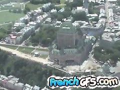 French gf in heat gives a blowjob on a plane