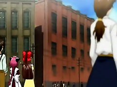 Cute Japanese hentai with bigboobs sucking and riding dick