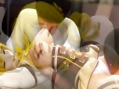 Chained 3d hentai gets fingered pussy and sucking bigtits
