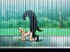 Pregnant hentai with bang box brutally fucked by monster