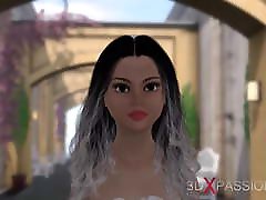 Young bride gets fucked by a big black cock in dark dungeon