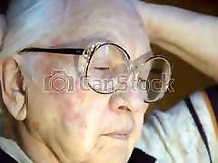 Granny looking at a big cock