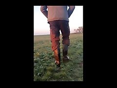 filthy morning near cow stable