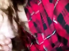 redhead teen swallowing nutritious gift