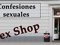 camarera y propietario de un sex-shop. spanisch-audio