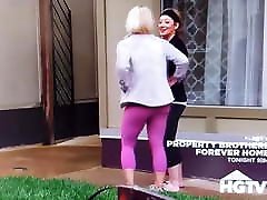 hgtv whooty booty в леггинсах. подтянутая, тугая попка