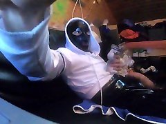 rubber sneaker gimp play its own piss