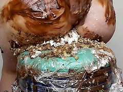 CRUSHING ICE CREAM new sex bf xxxS IN HEELS & BIG ASS CAKE SITTING
