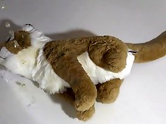peeing on semo tigerplush