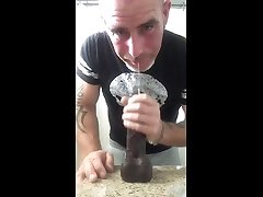 gagging on my large dildo
