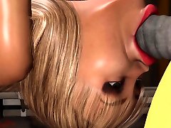 Sci-fi female android fucks hard young blonde