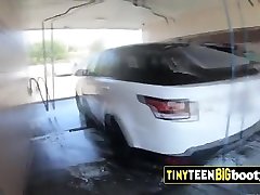 TINY blonde teen with big BOOTY getting FINGERED deep