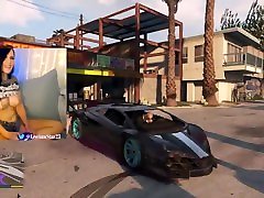 running ppl over in GTA5 but topless cause why not