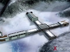 Space lesbian sex in sci-fi base camp on the exoplanet
