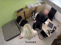 LOAN4K. Loan agent uses his powers to seduce hot blonde