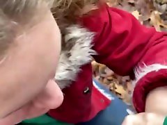 7 inch cock blowjob in the woods! I swallowed real homemade sexvideo drop!