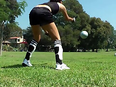 Coach fucks slutty sport babe Cassandra Nix in mouth and pussy