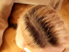 Blonde deepthroats in crotchless pantyhose