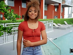 Pretty ebony babe gives a wonderful blowjob and dude fucks her twat by sister ass big brother mistress nina smoke