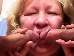 Big boobs sissy bbc sub double blowjob before 3some