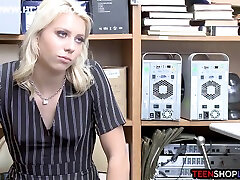 Violent Blond Hair Girl Young Cutie Busted By Mall Cop After A Rampage