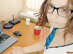 Evie Davis - Steamy Schoolgirl Butt Fucking, cock milking chair And Punished