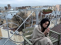 SISPORN. Instead of smoking cigarette brunette has sex