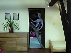 Great Strip In A toelet porn Catsuit - Watch4Fetish
