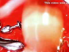 Asmr Squirt - Red Nails Big Curves Femdom Mistress Squirting Orgasm On Red Latex